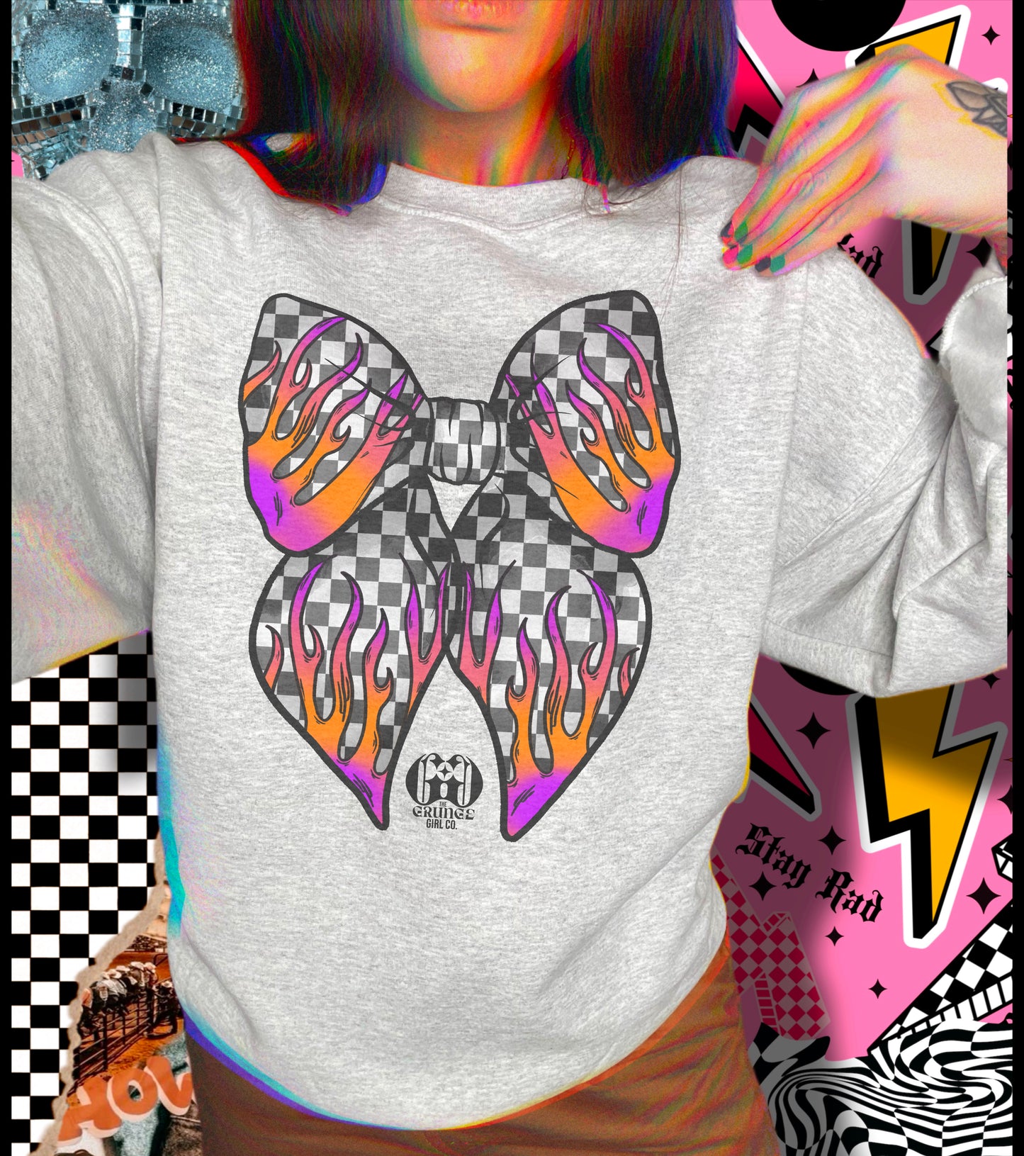 Up in Flames Coquette Bow Crew