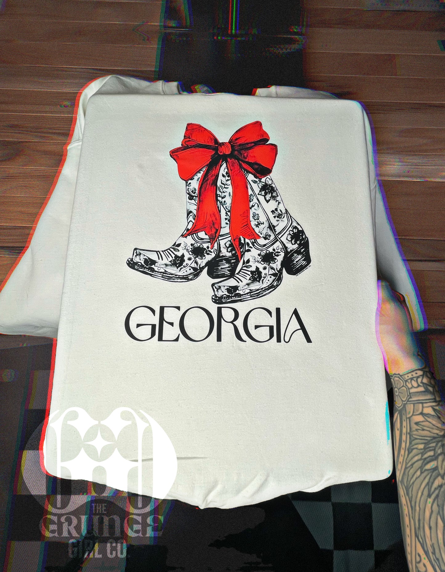 Georgia French Toile Cowgirl Boots Crew